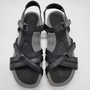 Baretraps Danny Hook & Loop Black Women's Sandals Sz11 M Shoe Summer Beach